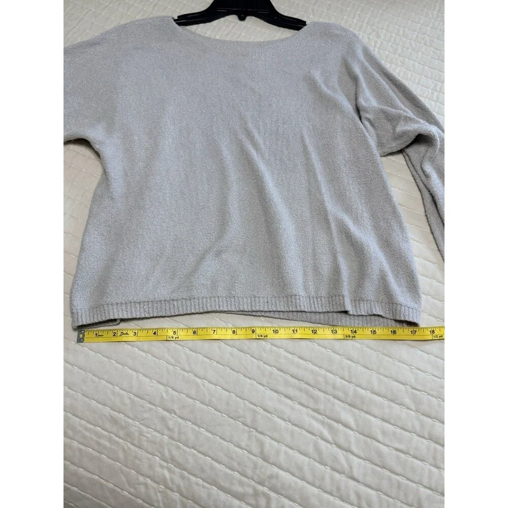 Rachel Zoe Pullover Sweater | Beige | Wide V-Neck | XL